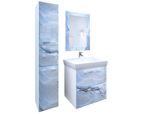 Зеркало 60x80 см голубой мрамор Marka One Glass У73245