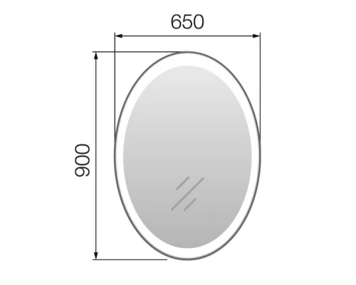 Зеркало 65x90 см белый Marka One Art Light У26290