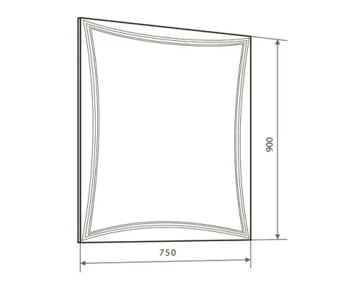 Зеркало 75x90 см Marka One Brio Light У26295
