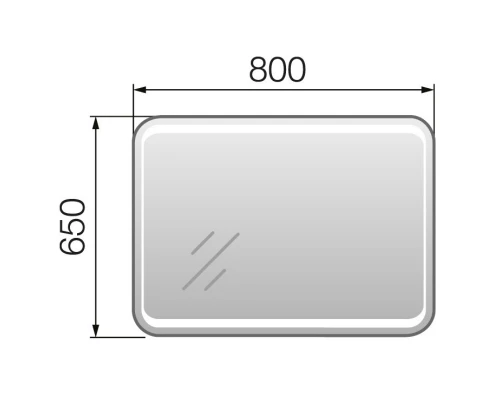 Зеркало 80x65 см Marka One Eco У52208