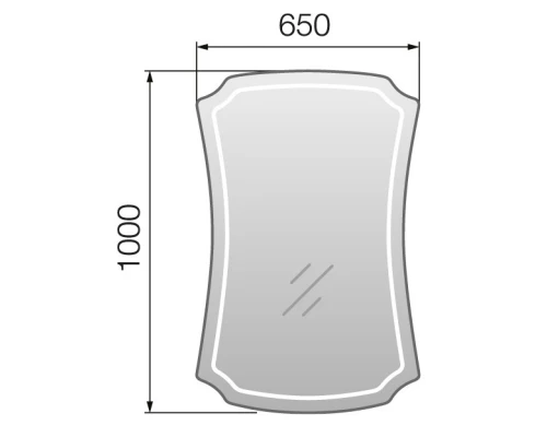 Зеркало 65x100 см Marka One Neoclassic 2 У52206