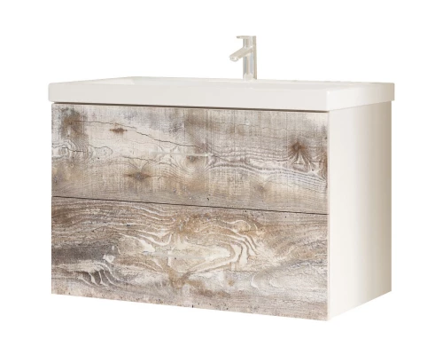 Тумба бетон/белый 79 см Marka One Mix У55906