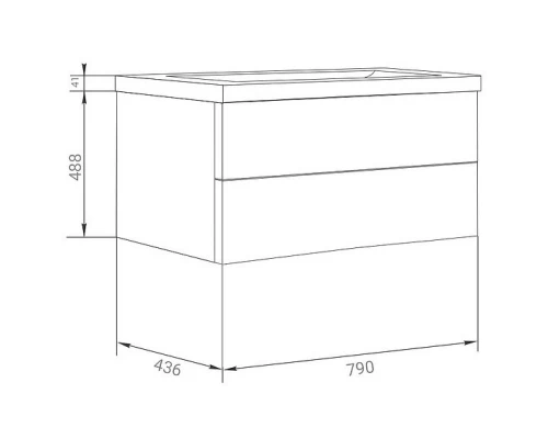 Тумба коко боло/белый 79 см Marka One Mix У69534