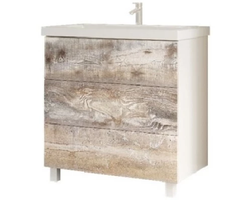 Тумба бетон/белый 59 см Marka One Mix У69538