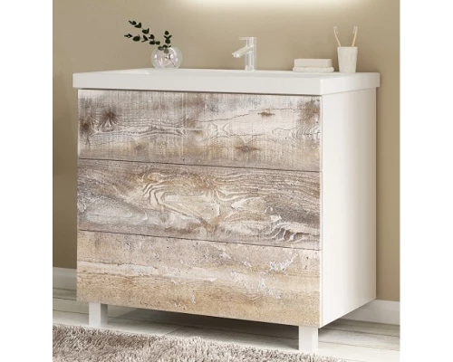 Тумба бетон/белый 79 см Marka One Mix У69540