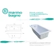Ванна из литого мрамора 180x80 см Marmo Bagno Ницца с подголовником MB-NP180-80
