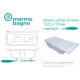 Ванна из литого мрамора 160x70 см Marmo Bagno Алесса New MB-ALN160-70