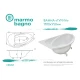 Ванна из литого мрамора 170x95 см L Marmo Bagno Турин MB-TL170-95