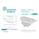 Ванна из литого мрамора 170x95 см R Marmo Bagno Турин MB-TR170-95