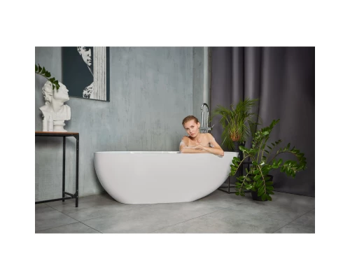 Ванна из литого мрамора 169,5x84 см Marmo Bagno Венеция MB-VN170-85