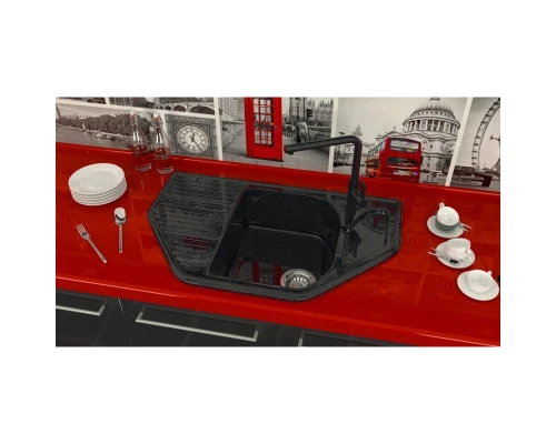 Кухонная мойка Marrbaxx Рики Z22 черный глянец Z022Q004