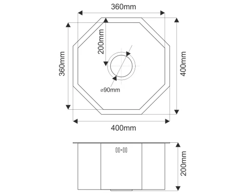 Кухонная мойка Melana ProfLine 1,2/200 D400G золото