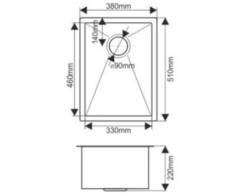 Кухонная мойка Melana ProfLine 1,2/220 D5138HG золото