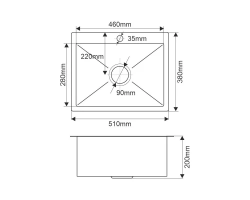 Кухонная мойка Melana ProfLine 3,0/200 H5138F сатин