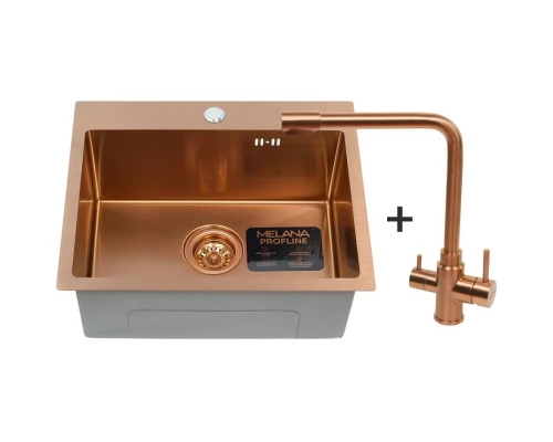 Кухонная мойка Melana ProfLine 3,0/220 D5343HC+F9505HC бронза