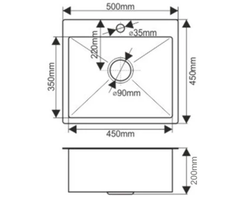 Кухонная мойка Melana ProfLine 3,0/200 MLN-R5045H+дозатор