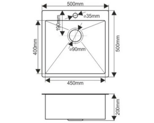 Кухонная мойка Melana ProfLine 3,0/200 D5050HG золото