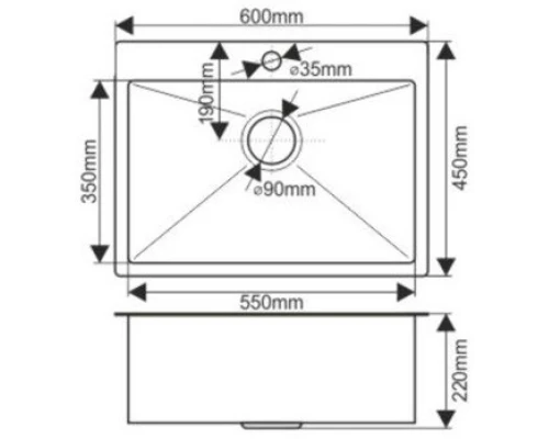 Кухонная мойка Melana ProfLine 3,0/220 D6045HB графит