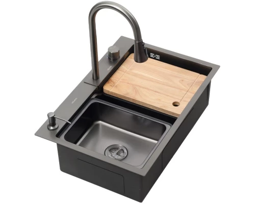 Кухонная мойка Melana ProfLine 3,0/215 D6846B+6 графит