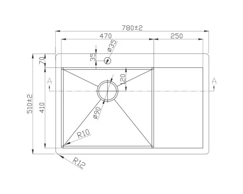 Кухонная мойка Melana ProfLine 3,0/220 D7851H-L сатин