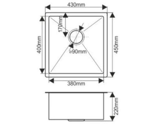 Кухонная мойка Melana ProfLine 3,0/200 H4345 сатин
