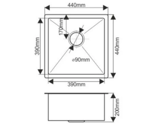 Кухонная мойка Melana ProfLine 3,0/200 H4444 сатин