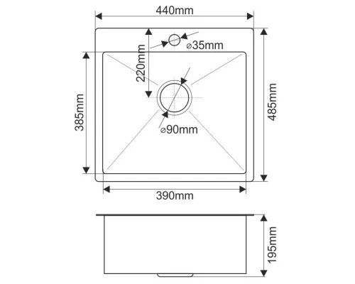 Кухонная мойка Melana ProfLine 3,0/200 H44485 2 сатин