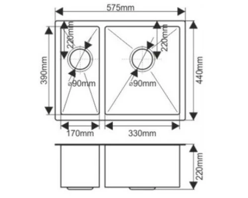 Кухонная мойка Melana ProfLine 3,0/200 H57544 сатин
