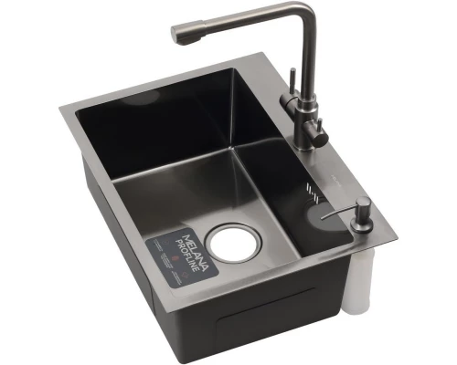 Кухонная мойка Melana ProfLine 3,0/220 MLN-D6045HB+3 графит