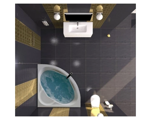 Акриловая ванна 140x140 см Santek Карибы 1.WH11.1.982