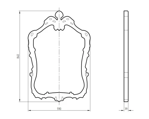 Зеркало 59x84 см золотой Migliore Retro 30590