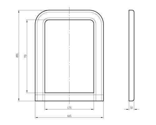 Зеркало 66,5x89 см золотой Migliore 26358