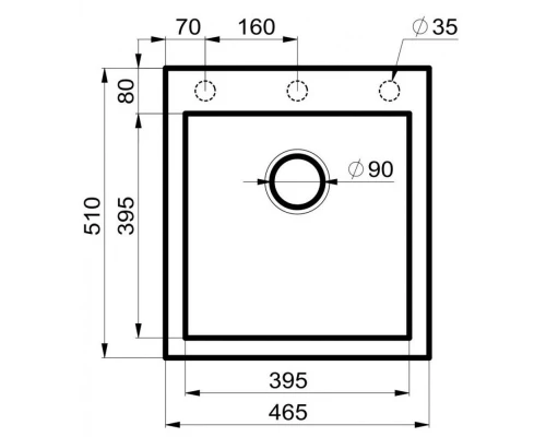 Кухонная мойка Milacio Murcia 46 бежевый MC.77034