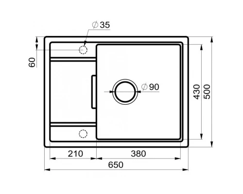 Кухонная мойка Milacio Navarra 65 бежевый MC.77064