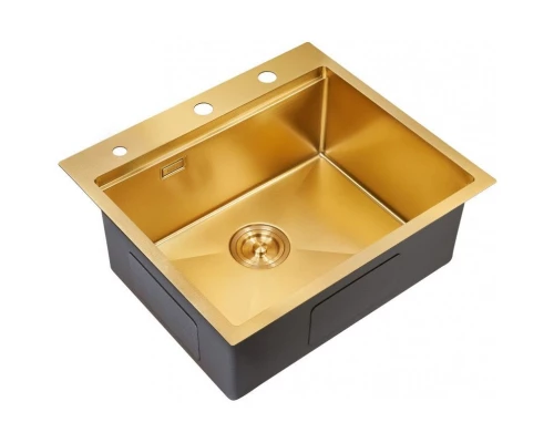 Кухонная мойка Milacio Denia 57 золотой матовый MC.77408