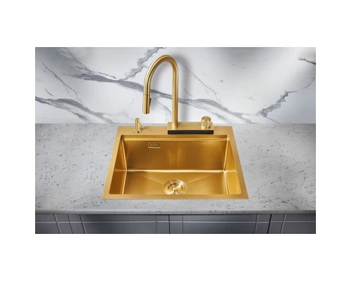 Кухонная мойка Milacio Denia 57 золотой матовый MC.77408