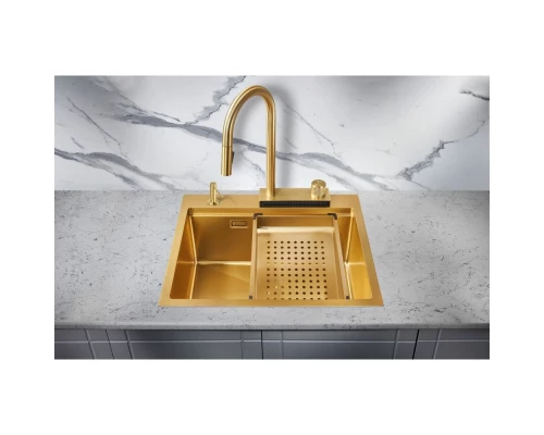 Кухонная мойка Milacio Denia 57 золотой матовый MC.77408