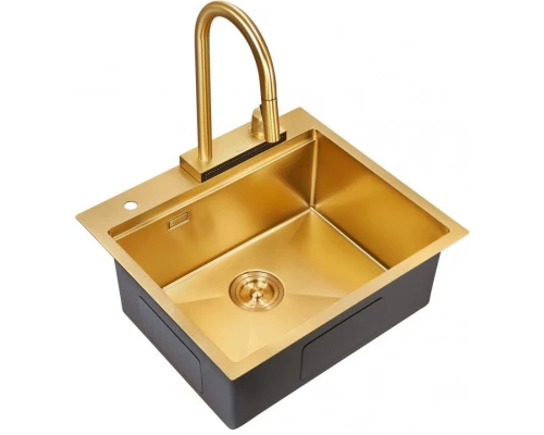 Кухонная мойка Milacio Denia 57 золотой матовый MC.77408