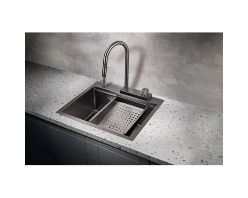 Кухонная мойка Milacio Denia 57 вороненая сталь MC.77409