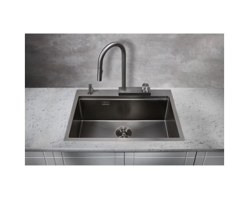 Кухонная мойка Milacio Denia 68 вороненая сталь MC.77419