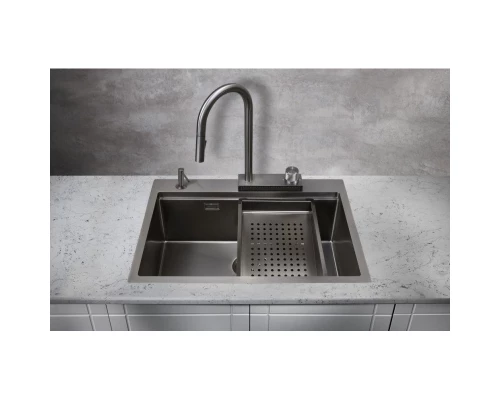 Кухонная мойка Milacio Denia 68 вороненая сталь MC.77419