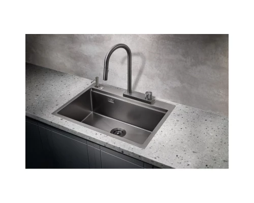 Кухонная мойка Milacio Denia 68 вороненая сталь MC.77419