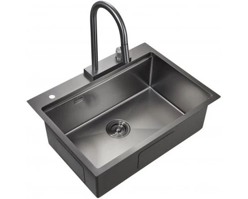 Кухонная мойка Milacio Denia 68 вороненая сталь MC.77419