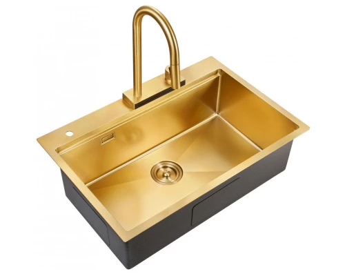 Кухонная мойка Milacio Denia 75 золотой матовый MC.77428