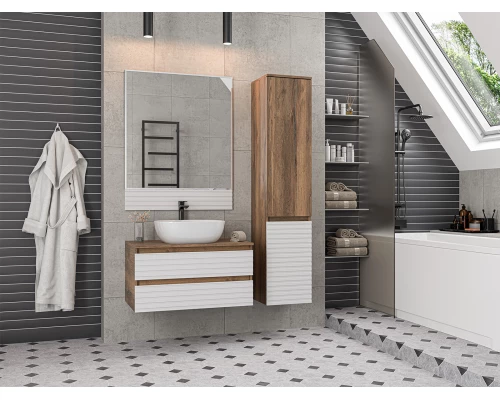 Шкаф - пенал Brevita Dakota - 35 универсальный правый (белый)