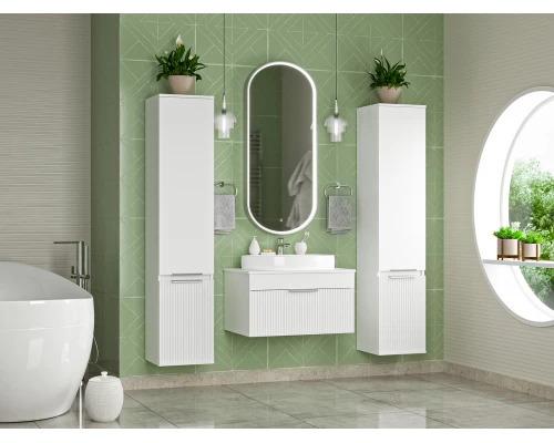 Шкаф - пенал Brevita Enfida - 35 универсальный правый (белый)