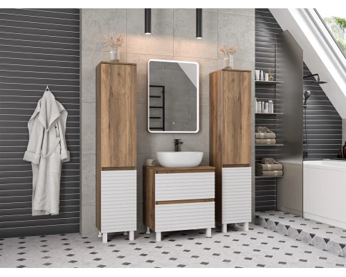 Тумба под раковину MISTY Brevita Dakota - 60 (белая)