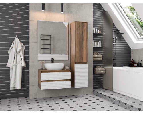 Тумба под раковину MISTY Brevita Dakota - 70 подвесная (белая)