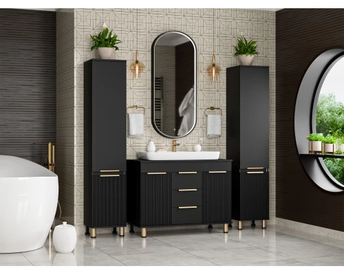 Тумба под раковину Brevita Enfida - 100 (черная)