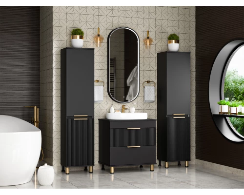 Тумба под раковину Brevita Enfida - 70 (черная)